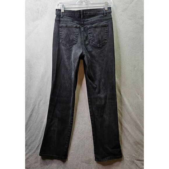 Style & Co Jeans Womens Size 6 Black Easy Care Straight Leg Fit Denim - Picture 7 of 9